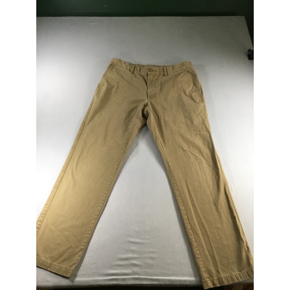 Sonoma Men's 33x32 Preppy Chino Pants Straight Leg Khaki Tan Workwear Basics